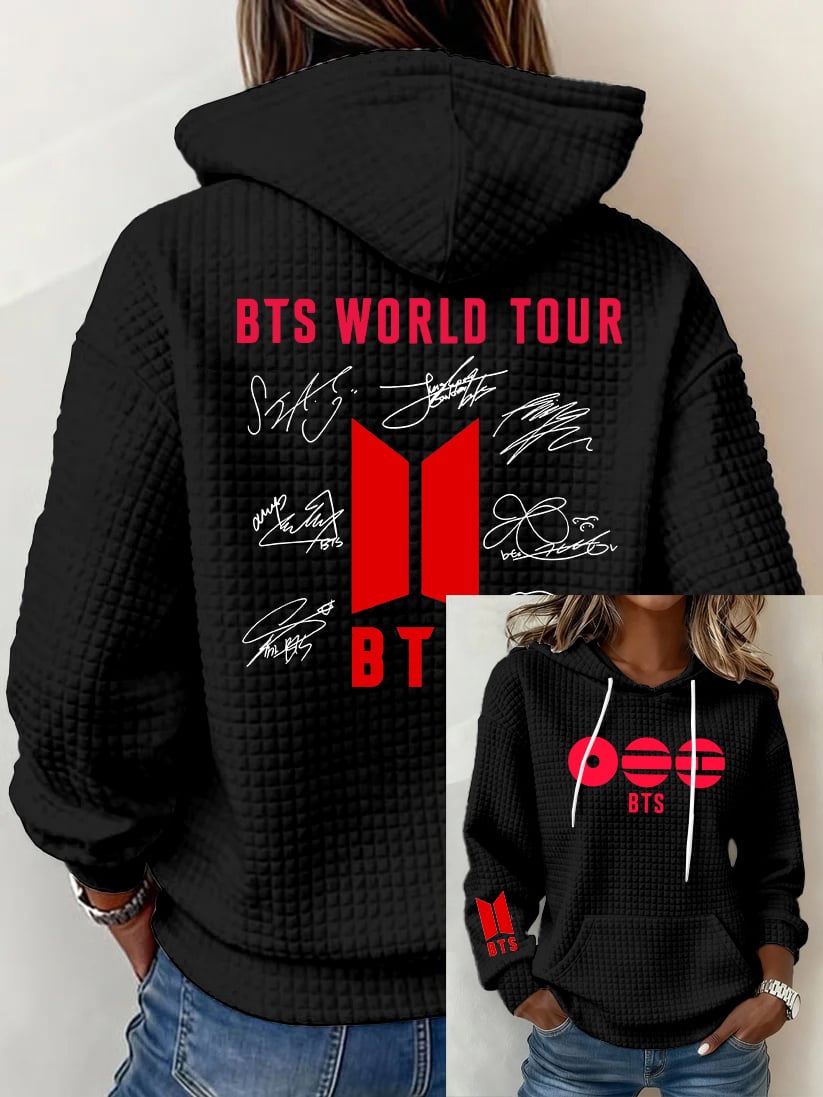 🔥Buy 3 Get 15% Off🔥Women's 2026 BTS Comeback Printed Casual Hooded Sweatshirt
