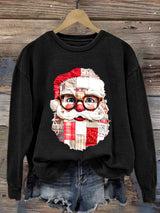 🦌Buy 3 Get 15% Off🦌Retro Santa Claus Print Sweatshirt