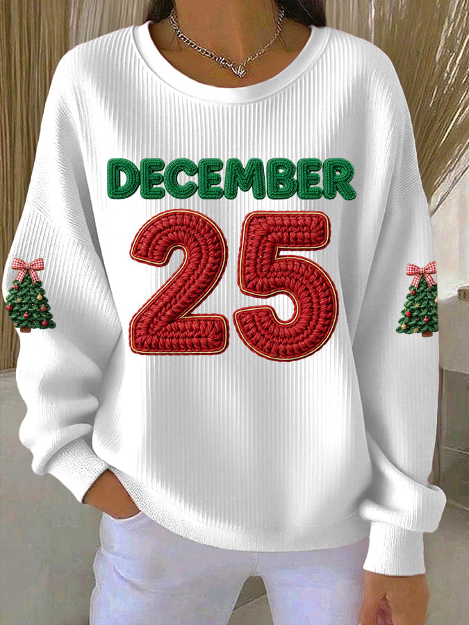 🦌Buy 3 Get 15% Off🦌Women's December 25  Christmas Print Casual Sweatshirt