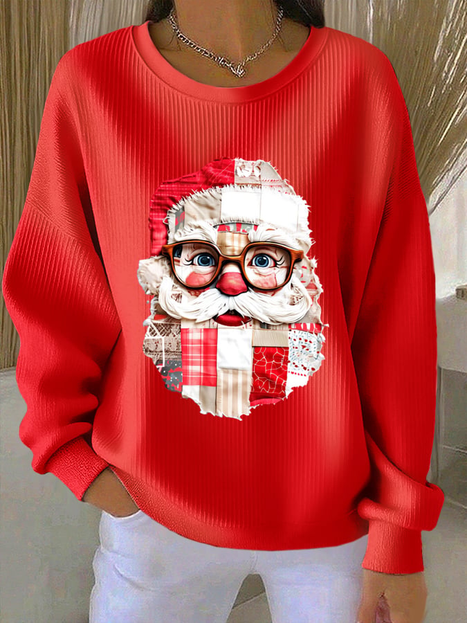 🦌Buy 3 Get 15% Off🦌Women's Santa Claus Print Casual Sweatshirt