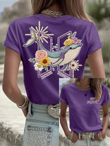 Women's K-pop  Print Casual T-Shirt