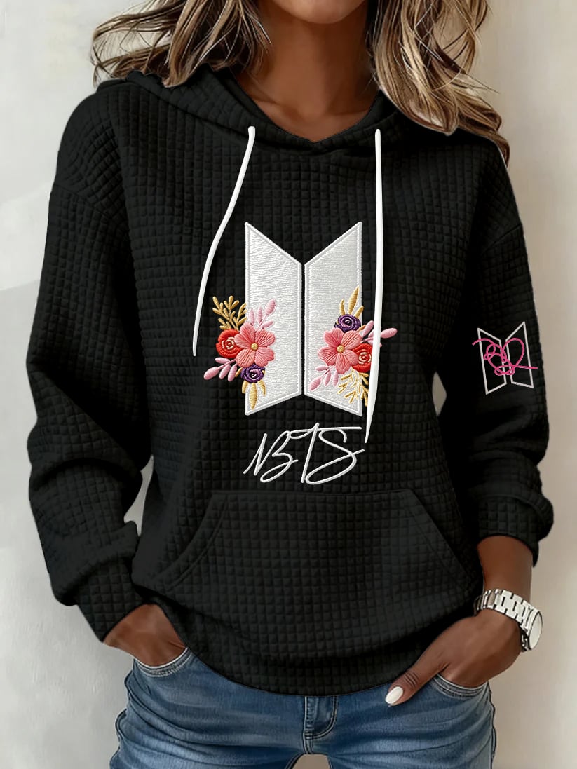 Women's Retro Leisure  Print Hoodie