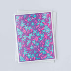 Forget Me Not (Cyan) Letterpress Card