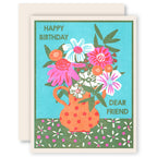 Happy Birthday Dear Friend Letterpress Card