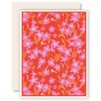 Forget Me Not (Orange) Letterpress Card