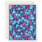 Forget Me Not (Cyan) Letterpress Card