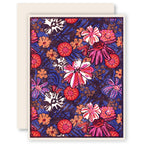 Blooming Trellis (Blue) Everyday Letterpress Card