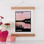 Right Here Like This Letterpress Art Print