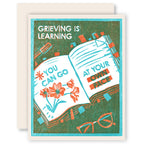 Grieving is Learning (Book) Letterpress Sympathy Card