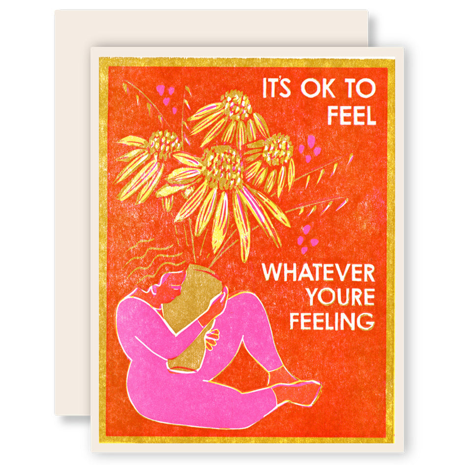 It's Okay to Feel (Coneflowers) Sympathy Card