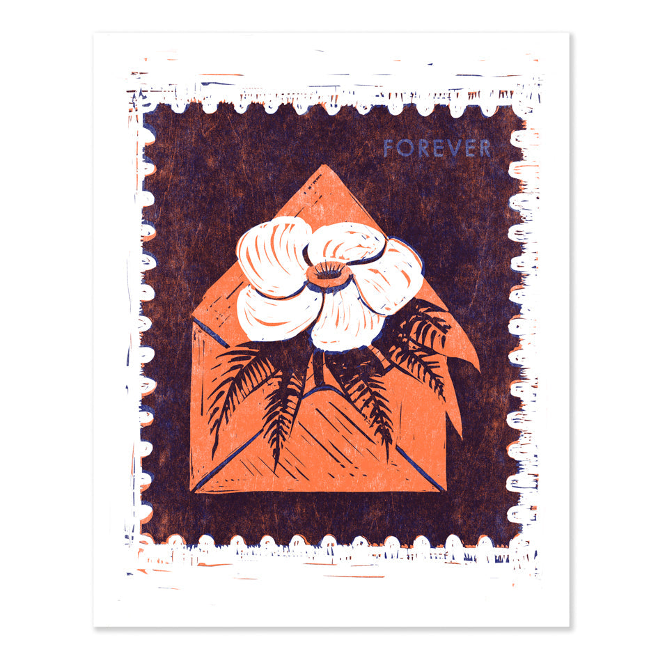Postage Stamp 8x10 Art Print