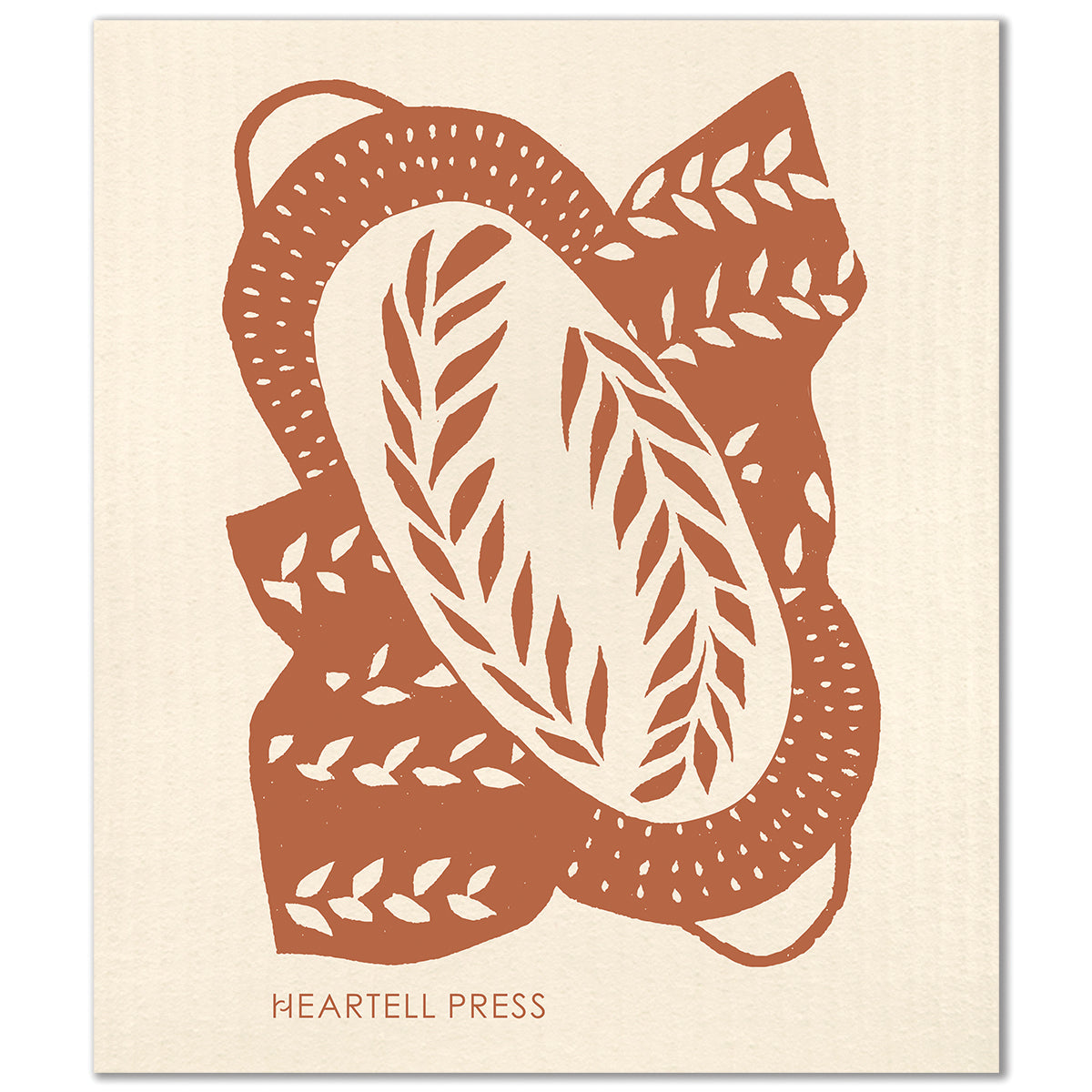 Screen Printed Natural Bread Sponge Cloth