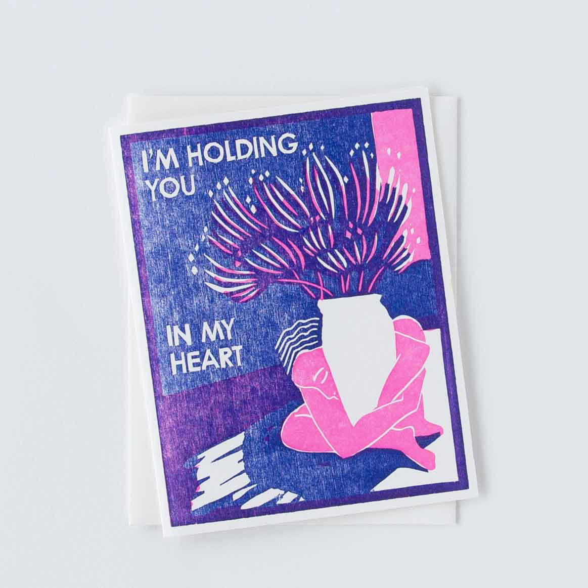 I'm Holding You in My Heart Letterpress Sympathy Card