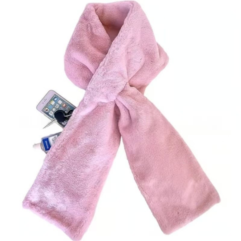 Scarf with Hidden Zipper Pocket