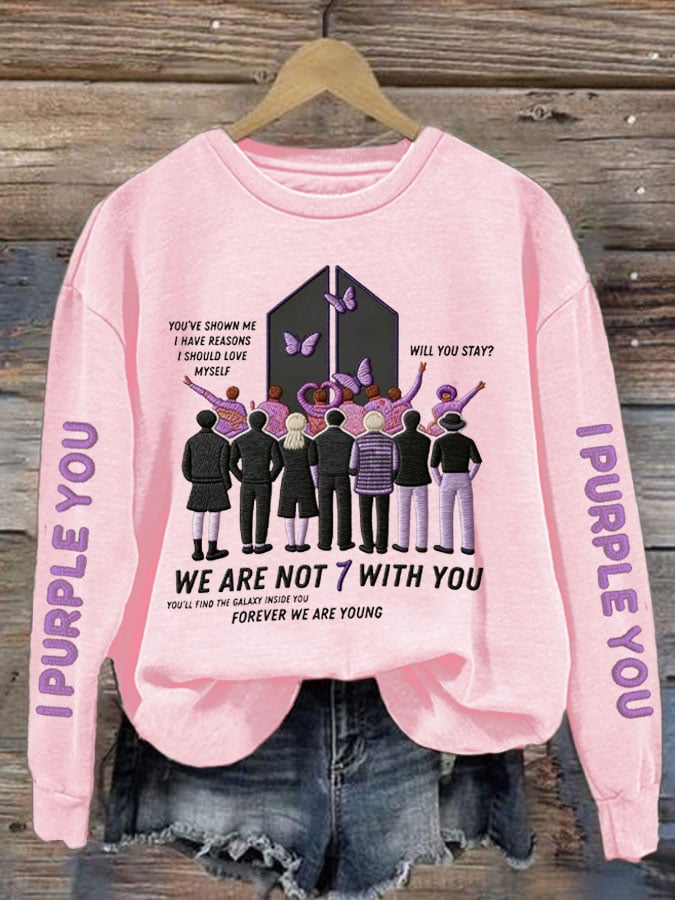 🔥Buy 3 Get 15% Off🔥Women's K-pop Printed Long-Sleeve Sweatshirt