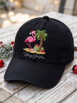 Unisex Flamingo Christmas Printed Hat
