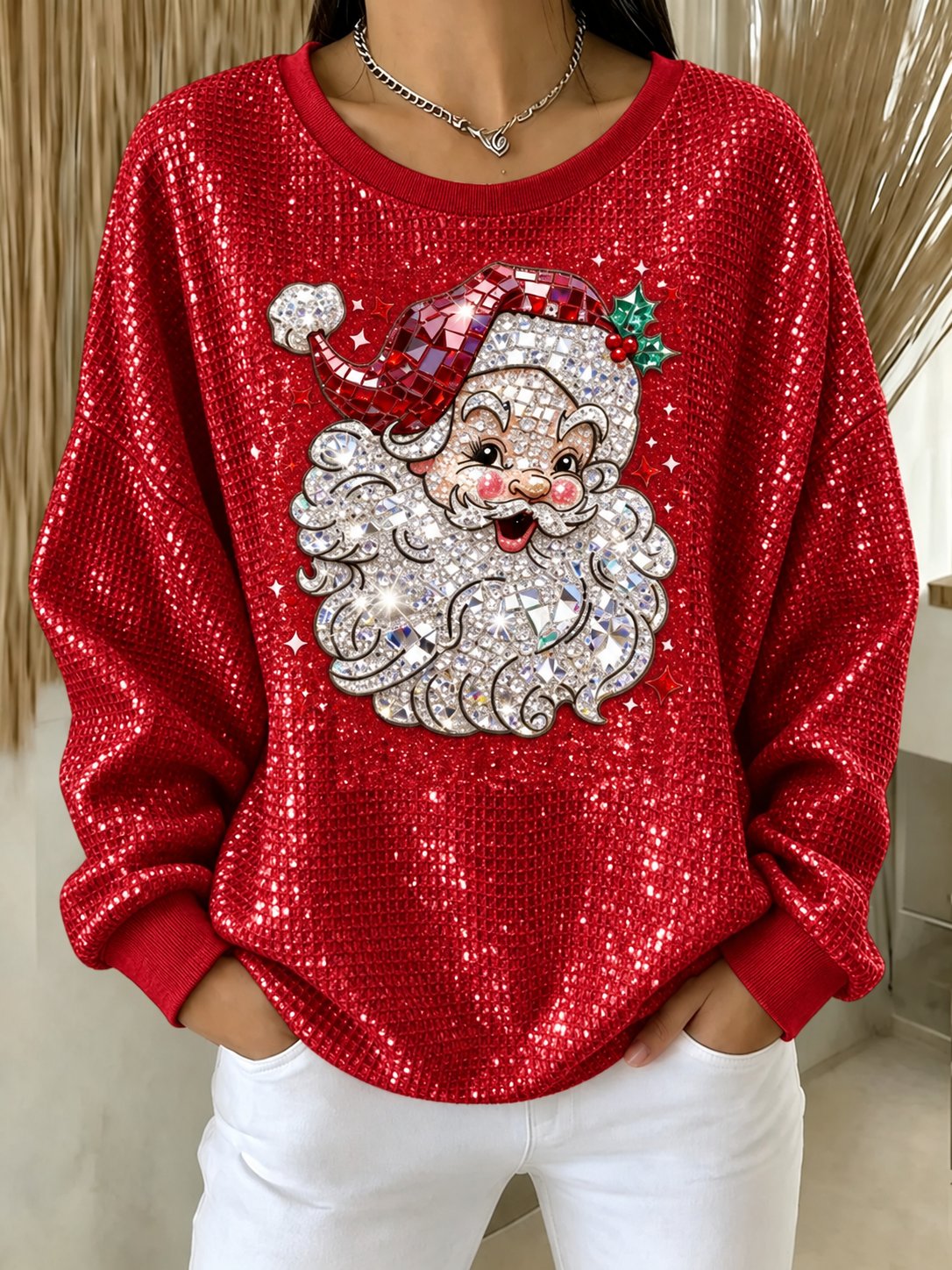 Women's Christmas Print Sweatshirt