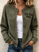Women's Veteran Pride DD-214 Printed  Cardigan