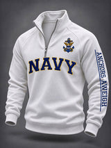 Men's US Veteran Print Zip-Up Hoodie