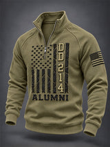 Men's Casual Printed Zip-Up Sweatshirt