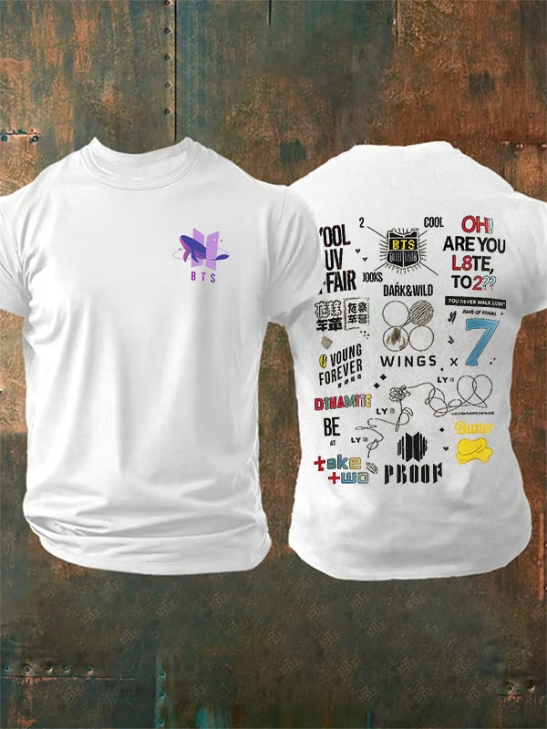 🔥Buy 3 Get 15% Off🔥Men's K-pop  Print Casual T-Shirt