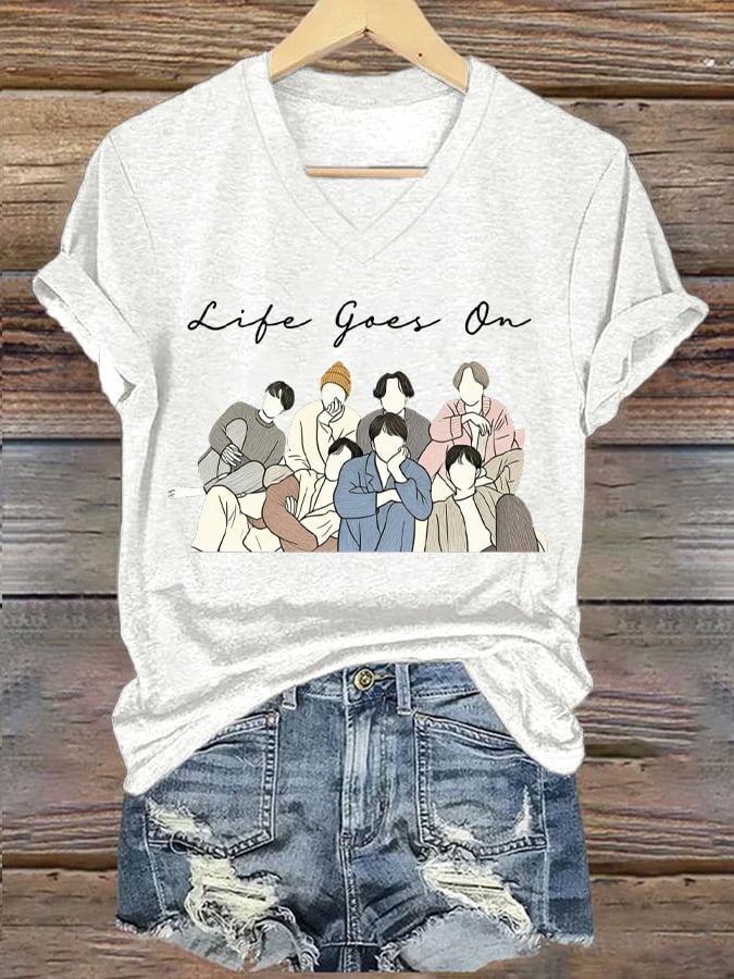 🔥Buy 3 Get 15% Off🔥Women's BTS  Print Casual T-Shirt