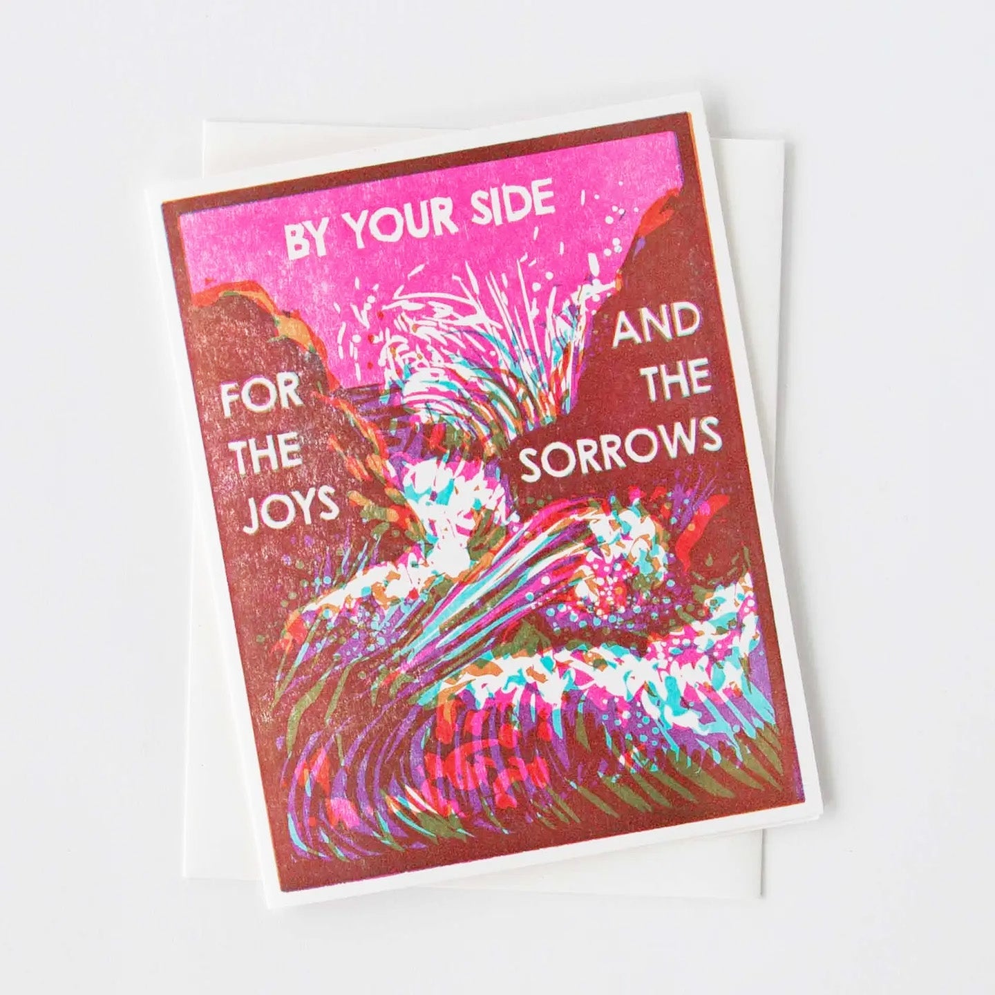 By Your Side (Waves) Letterpress Encouragement Card