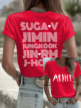 🔥Buy 3 Get 15% Off🔥Women's BTS Fan Print Short-Sleeve T-Shirt
