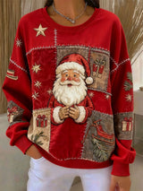 🦌Buy 3 Get 15% Off🦌Women's Casual Christmas Print Long Sleeve Sweatshirt