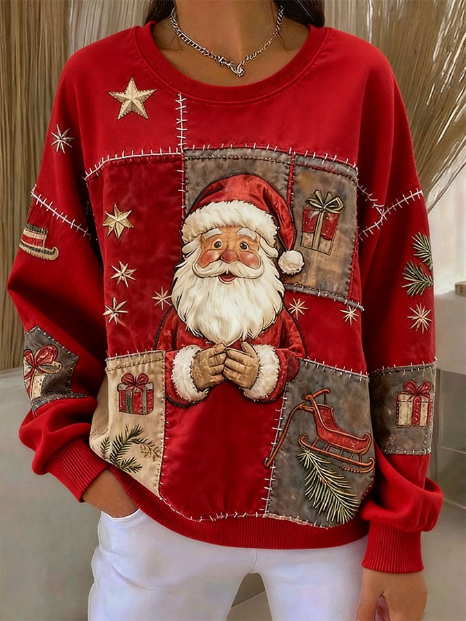 🦌Buy 3 Get 15% Off🦌Women's Casual Christmas Print Long Sleeve Sweatshirt