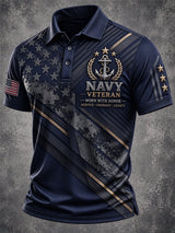 Men's Veteran Print Polo Shirt