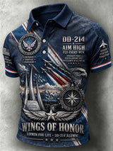 Men's Veterans Day Print Casual Polo
