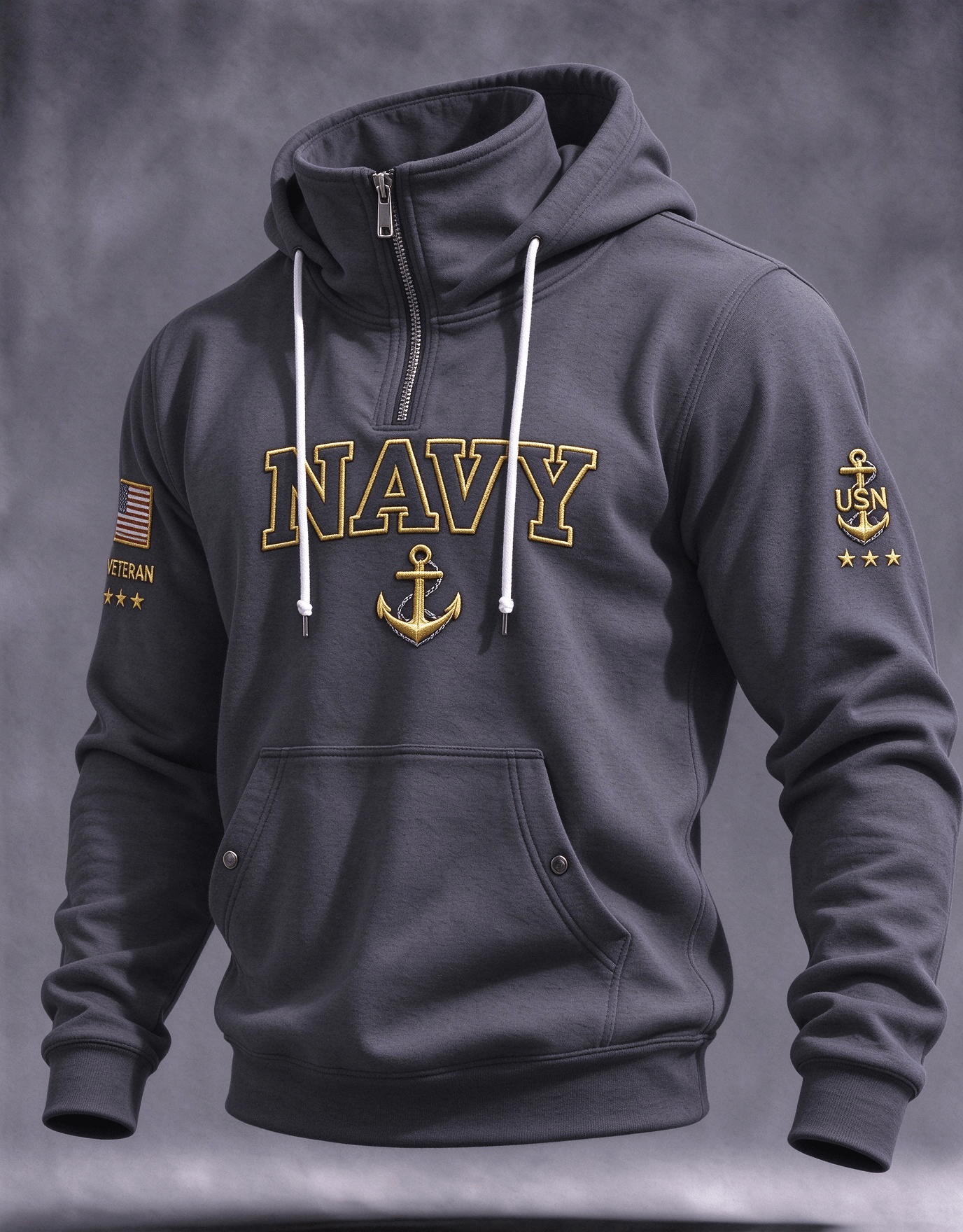 Men's American Veterans Print Hoodie