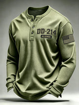Men's Veteran Pride DD-214 Printed Waffle-Knit Top