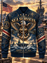 Men's US Navy Printed  Jacket