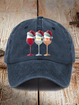 🦌Buy 3 Get 15% Off🦌Unisex Christmas Red Wine Glass Print Hat