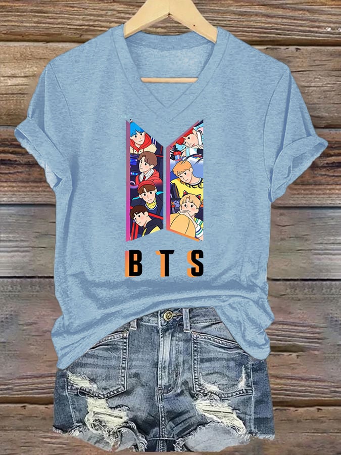 🔥Buy 3 Get 15% Off🔥Women's K-pop  Print Casual T-Shirt