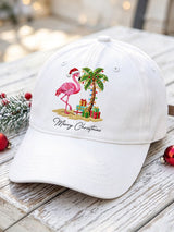 Unisex Flamingo Christmas Printed Hat