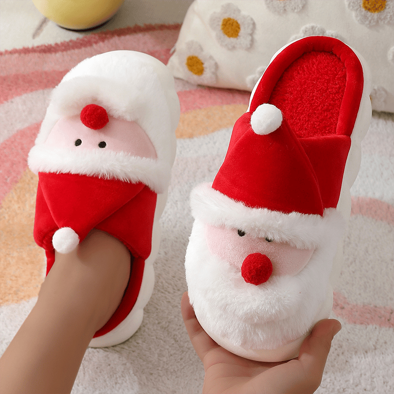 🦌Buy 3 Get 15% Off🦌Unisex Fashionable Home Santa Warm Thick-Soled Soft-Soled Plush Slippers