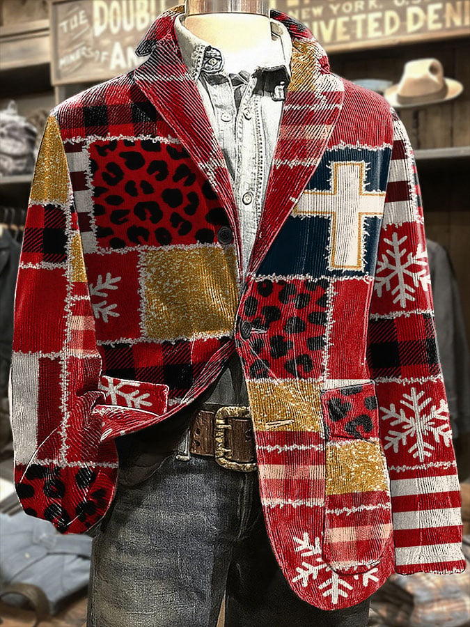 🔥Buy $69 save 10%🔥Men's Retro Christmas Casual Blazer
