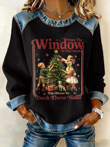 Women's From The Windows To The Walls I'M About To Deck These Halls Print Casual Sweatshirt