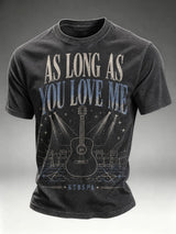 Herren-T-Shirt mit Musikmotiv