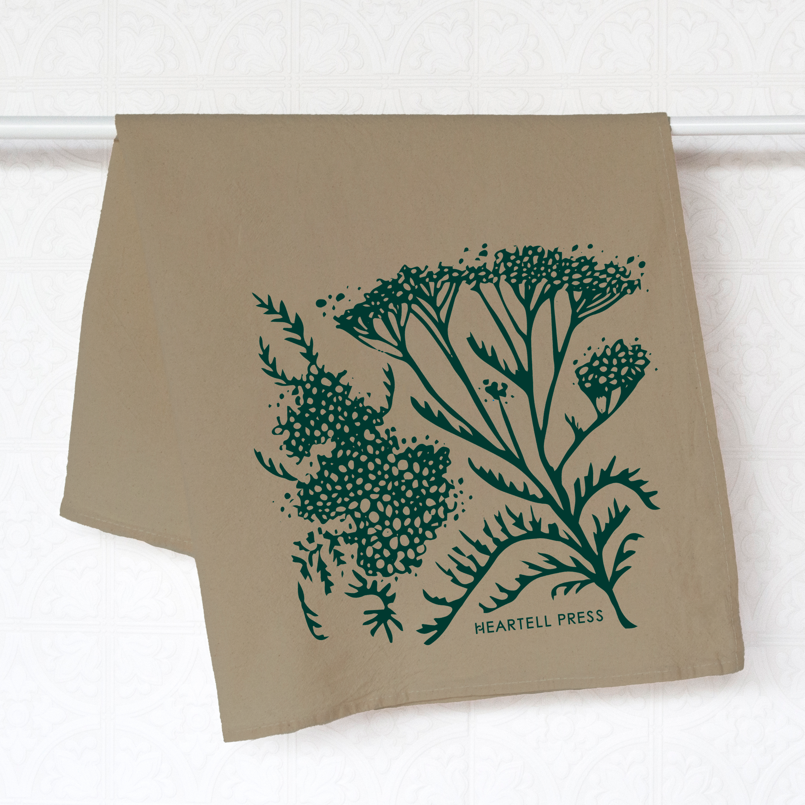 Yarrow Natural Dye Kitchen Towel