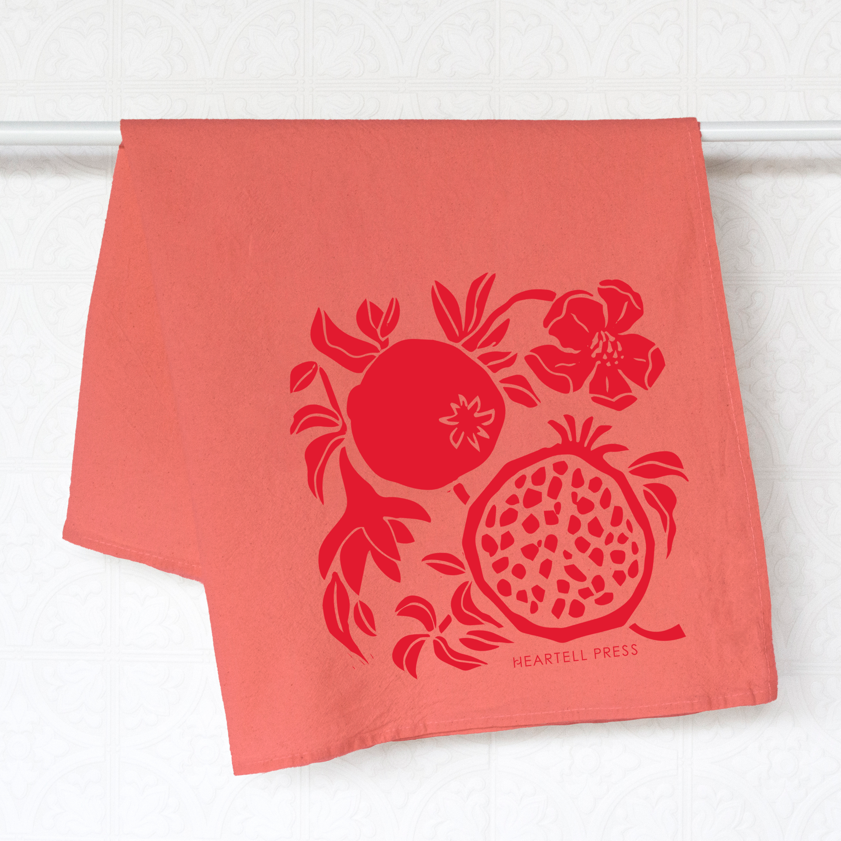 Pomegranate Natural Dye Kitchen Towel