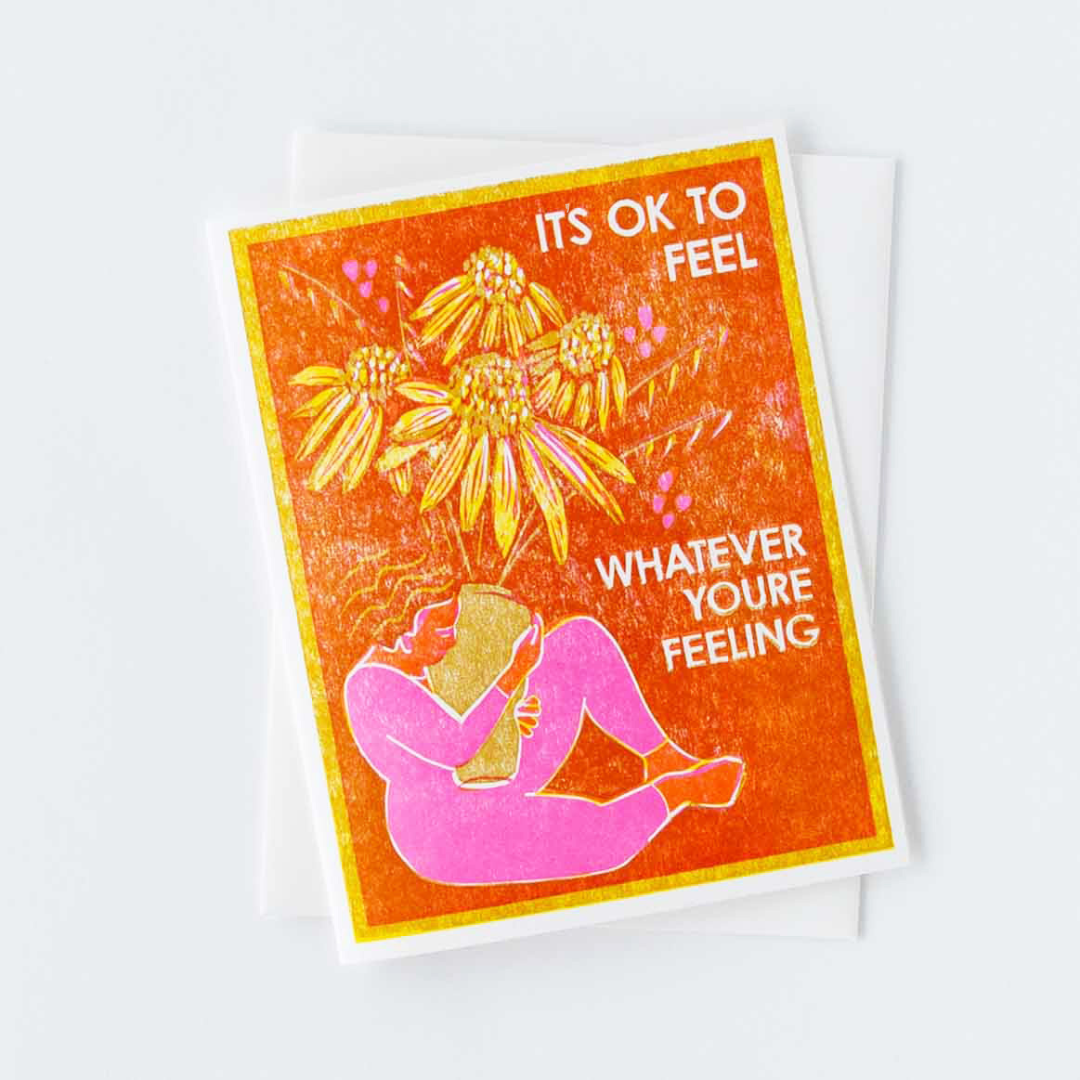 It's Okay to Feel (Coneflowers) Sympathy Card