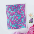 Forget Me Not (Cyan) Letterpress Card