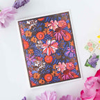 Blooming Trellis (Blue) Everyday Letterpress Card