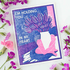 I'm Holding You in My Heart Letterpress Sympathy Card